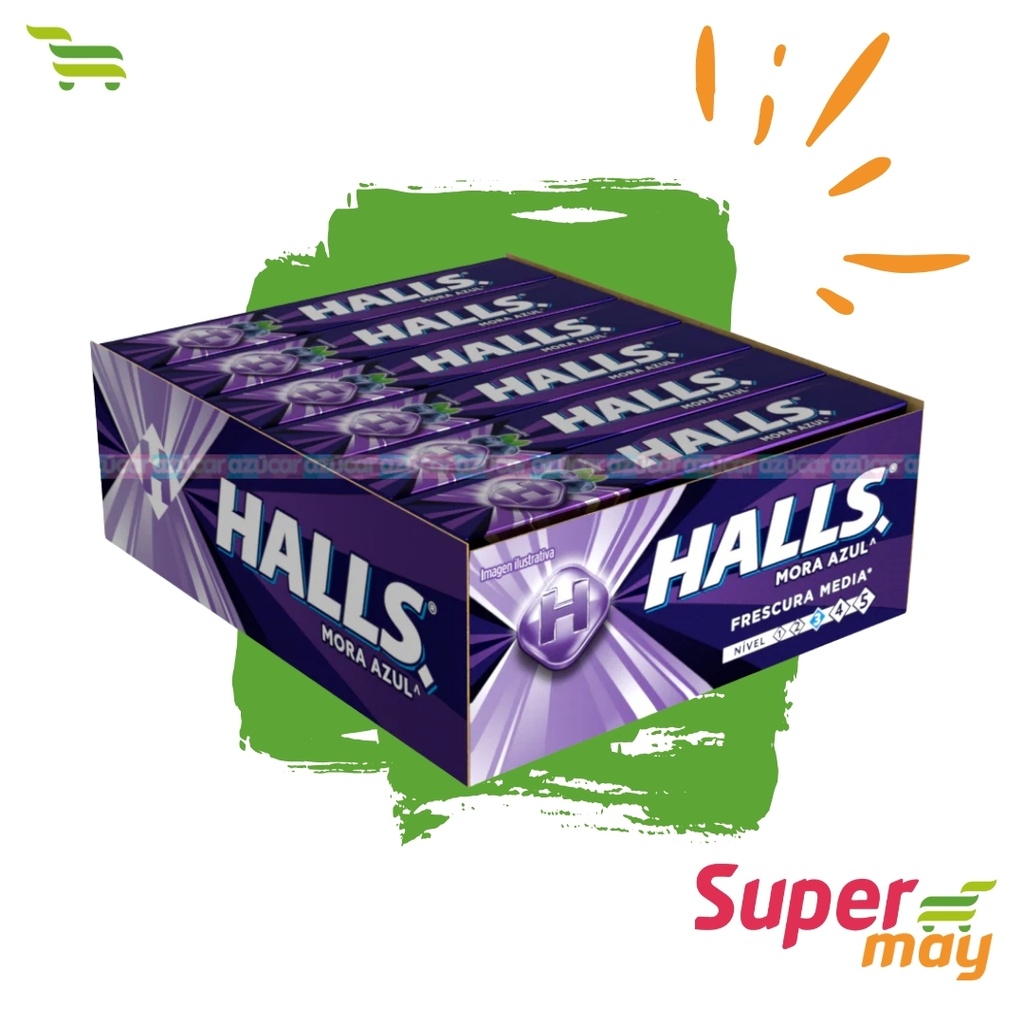 HALLS MORA CARAMELO EXH/12 UDS