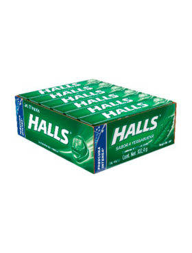 HALLS YERBA CARAMELO EXH/12 UDS