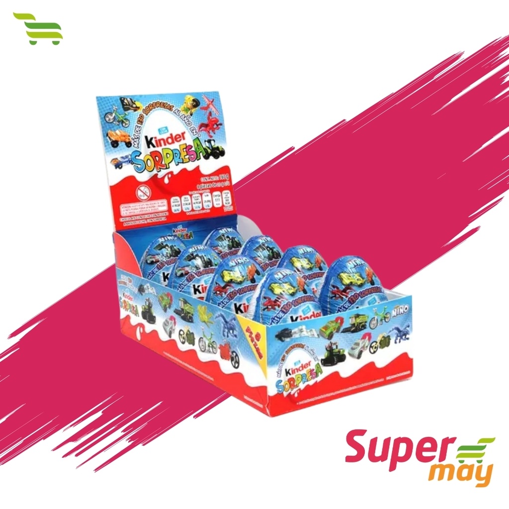 KINDER NIÑO HUEVO CHOCOLATE 8 UDS
