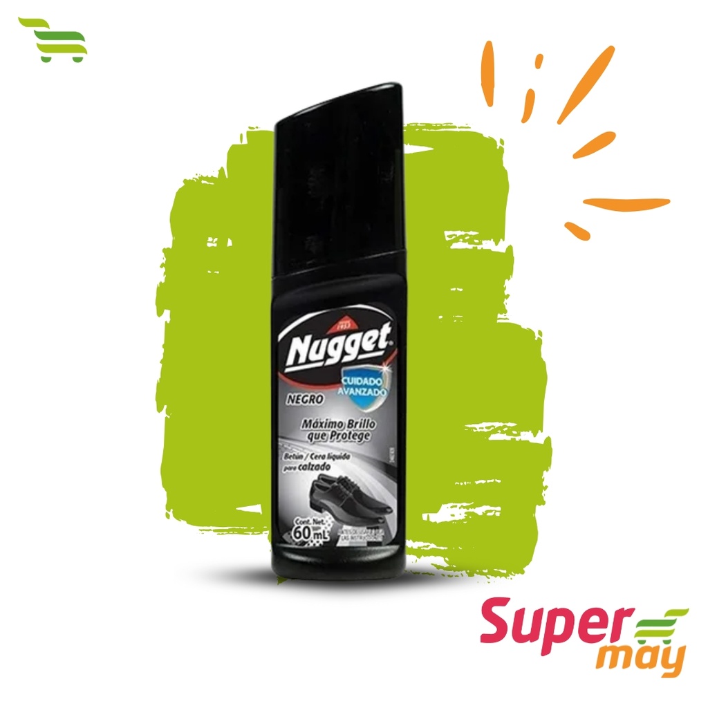 NUGGET NEGRO CERA CALZADO 60 ML