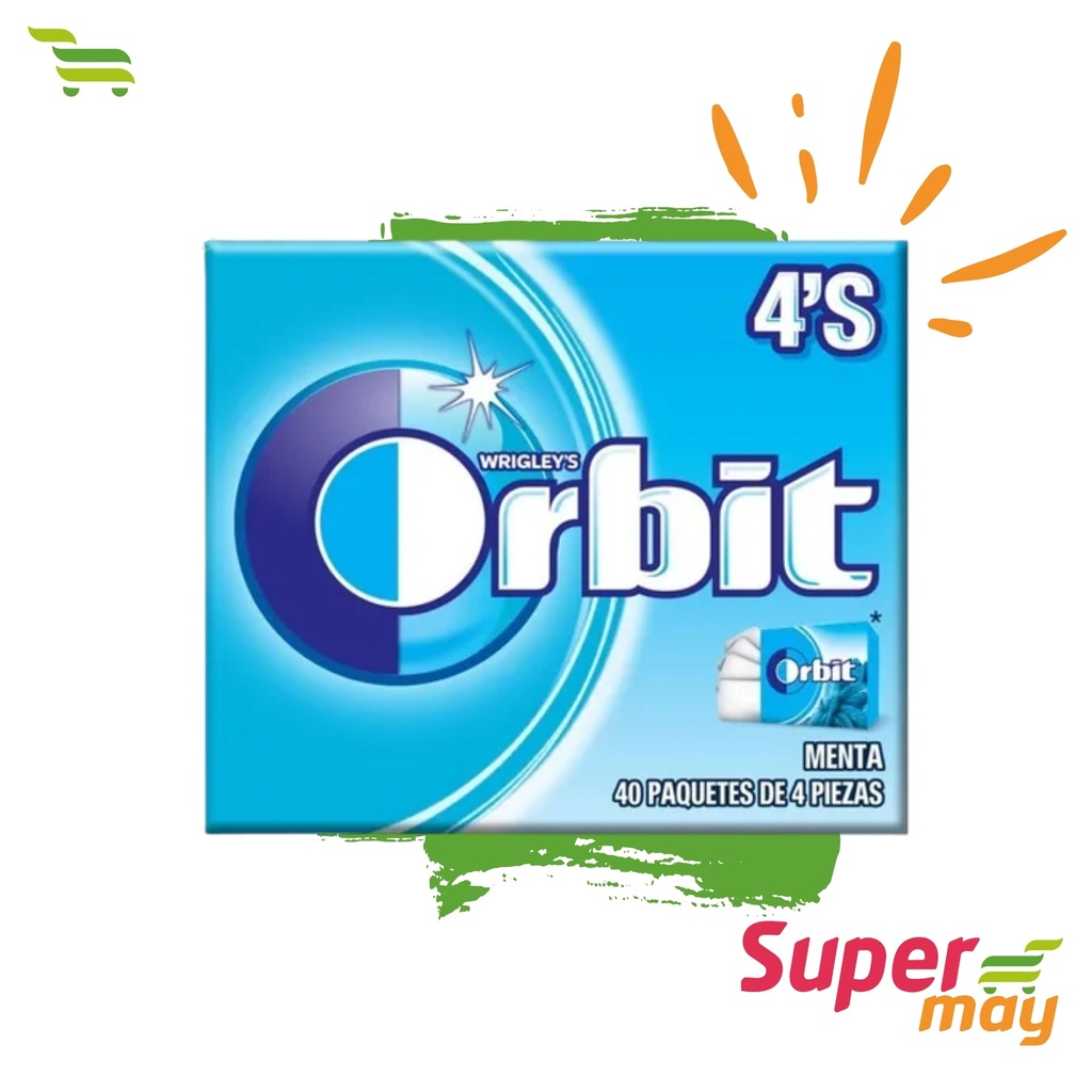 ORBITZ MENTA CHICLE 4 UDS