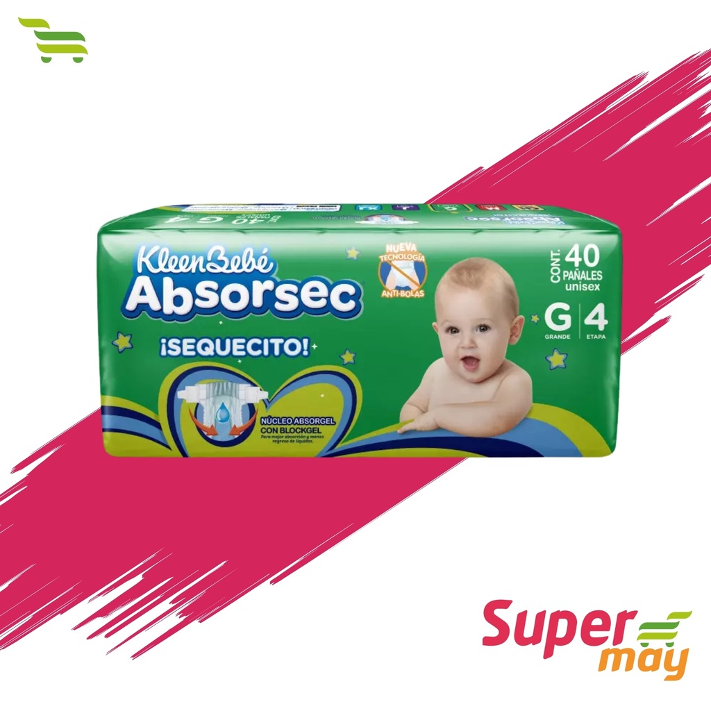 ABSORSEC PAÑAL GDE 40 UDS