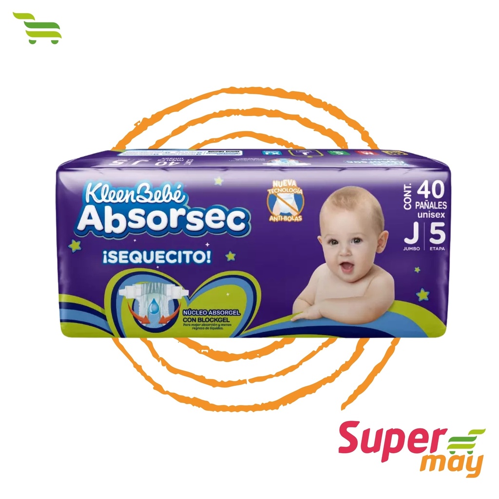 ABSORSEC PAÑAL JUM 40 UDS