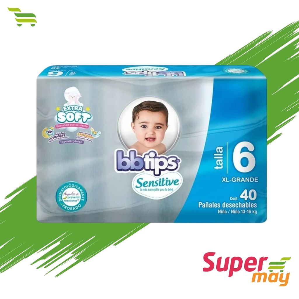 BB TIPS E6 XX-GRANDE PAÑAL 40 UDS