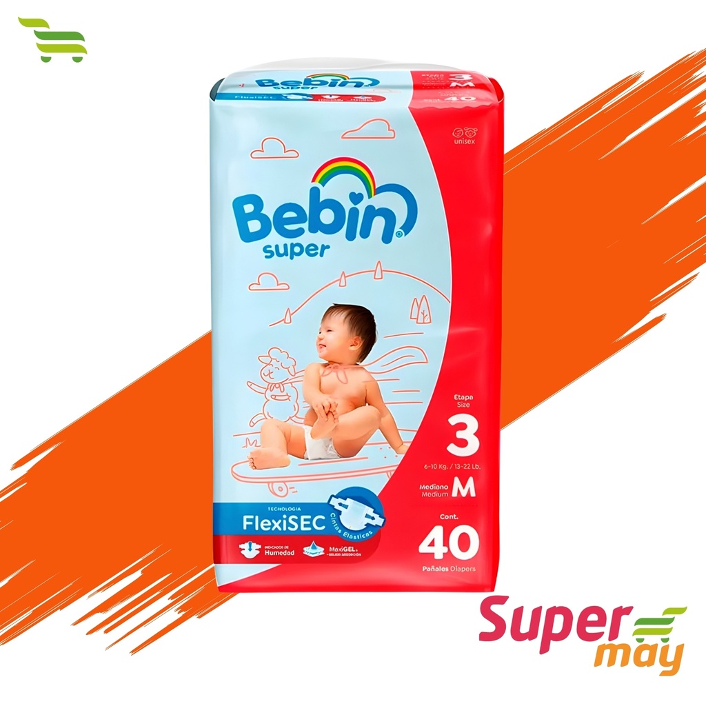 BEBIN PAÑAL MEDIANO 40 UDS