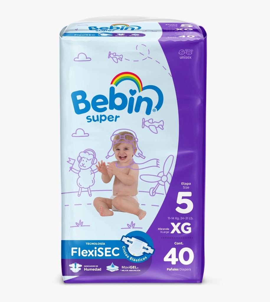 BEBIN PAÑAL X-GDE 40 UDS