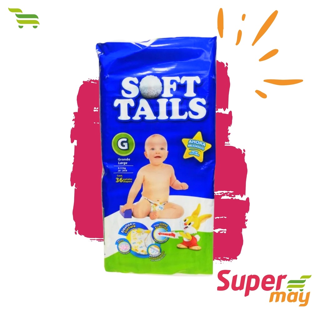SOFT TAILS GRANDE PAÑAL 36 UDS