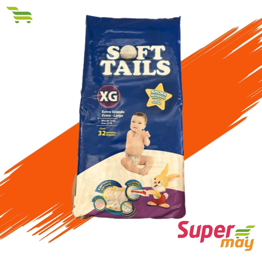 SOFT TAILS X-GDE PAÑAL 32 UDS