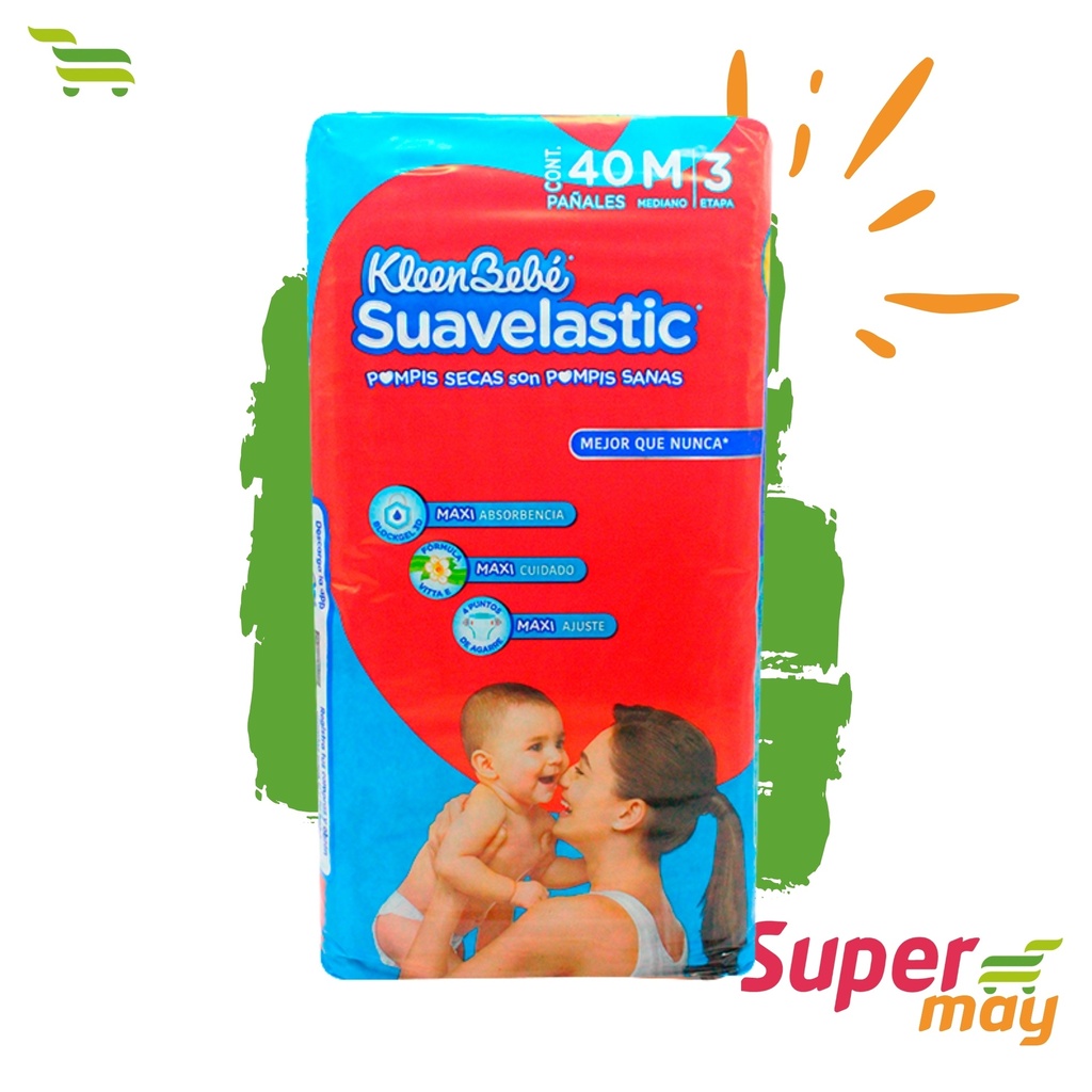SUAVELASTIC MEDIANO PAÑAL 40 UDS