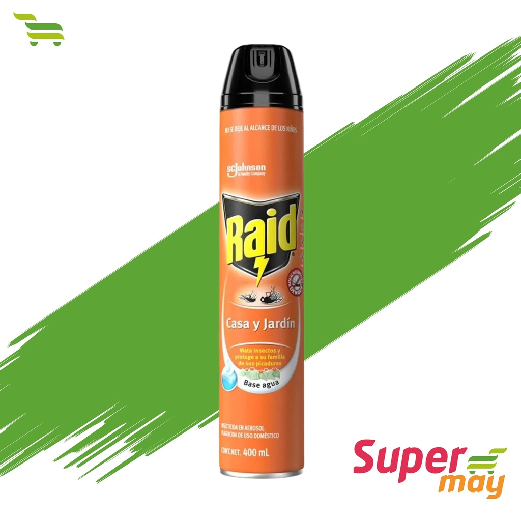 RAID CASA/JARDIN INSECTICIDA 400 ML