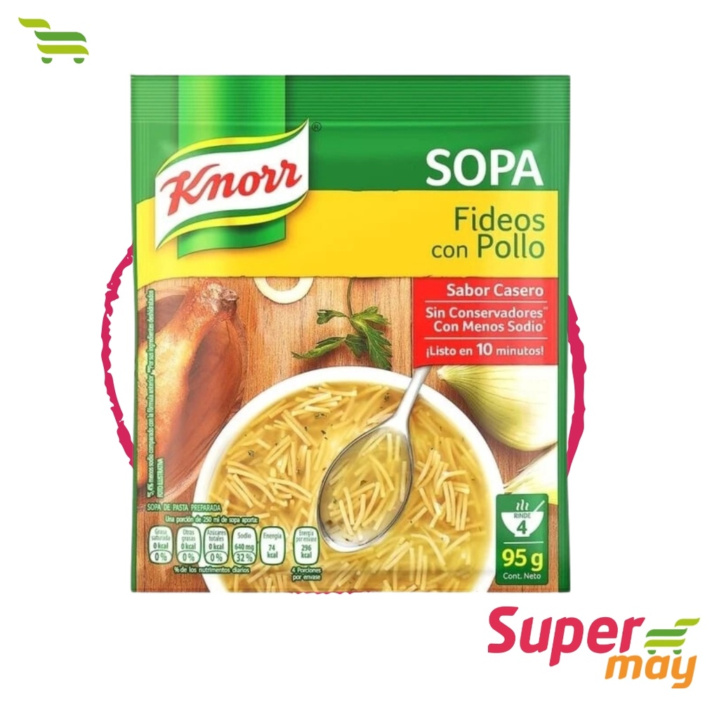 KNORR FIDEO C/POLLO SOPA 95 GR