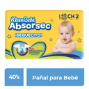 [1000010] ABSORSEC PAÑAL CH 40 UDS