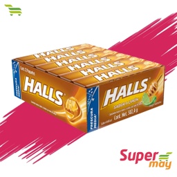 [606011] HALLS MIEL CARAMELO EXH/12 UDS