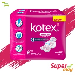 [706003] KOTEX REGULAR C/ALAS TOALLA 10 UDS