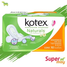 [706005] KOTEX NATURALS C/ALAS TOALLA 10 UDS