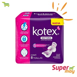 [001087] KOTEX NOCTURNA C/ALAS TOALLA 8 UDS