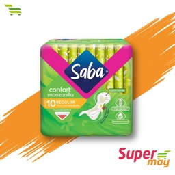 [706020] SABA CONFORT REG S/ALAS TOALLA 10 UDS