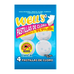 [401005] WELLS CLORO PASTILLA CHICA C/4 PZ