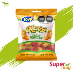 [606038] JOVY GOMITA CRAZY RINGS DURAZNO 141 GR